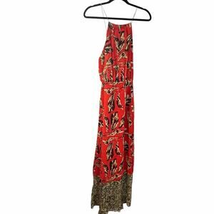 Paula Hermanny Mabel Silk Long Dress in Paje print